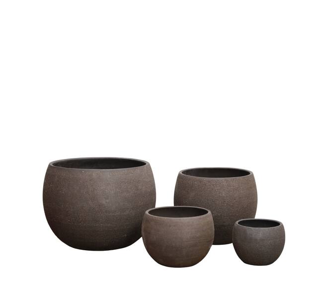 Terracotta bloempotten set 4-delig – bruin 56 cm