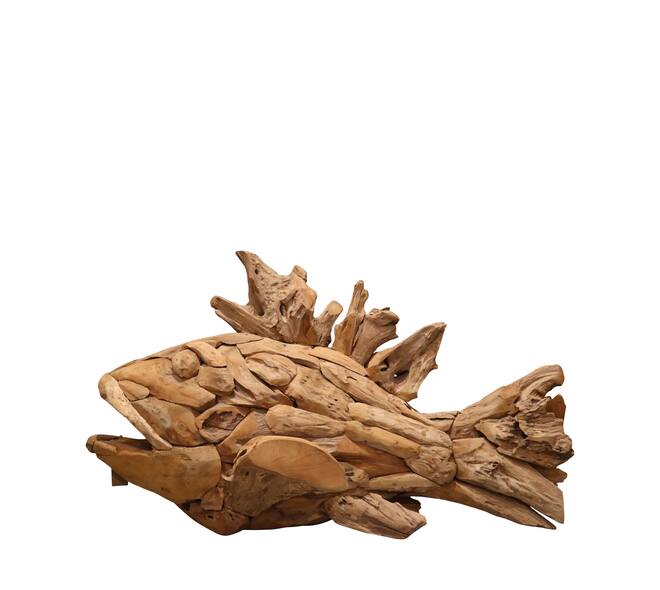 Fisch aus verwittertem Holz – 230 x 140 x 145 cm