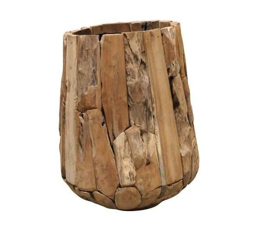 Plantenbak van erosiehout  – 58 x 58 x 78 cm