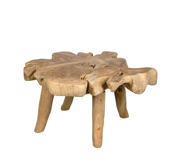 Teakhouten bijzettafel naturel – 90x90x48 cm