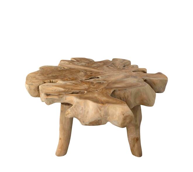 Teakhouten bijzettafel naturel – 90x90x48 cm