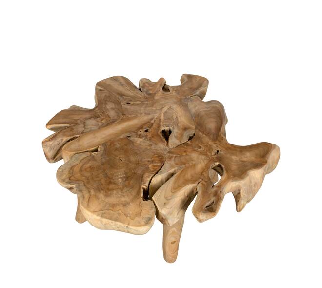 Teakhouten bijzettafel naturel – 90x90x48 cm