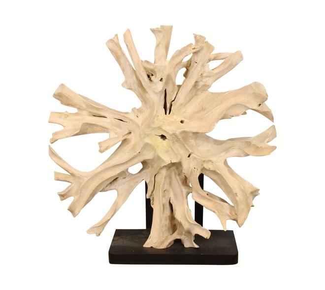 Ornament van teakhout – 118 x 30 x 118 cm