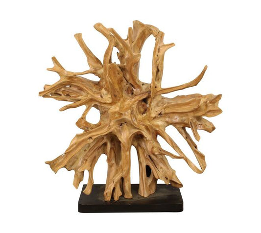 Ornament van teakhout – 118 x 30 x 118 cm