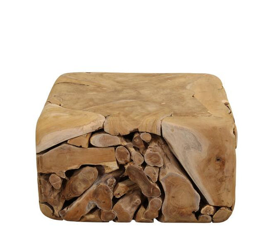 Square teak side table – 78 x 78 x 45 cm