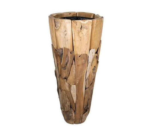 Plantenbak van erosiehout – 50 x 50 x 120 cm