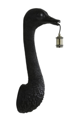 Wandlamp Struisvogel Mat Zwart